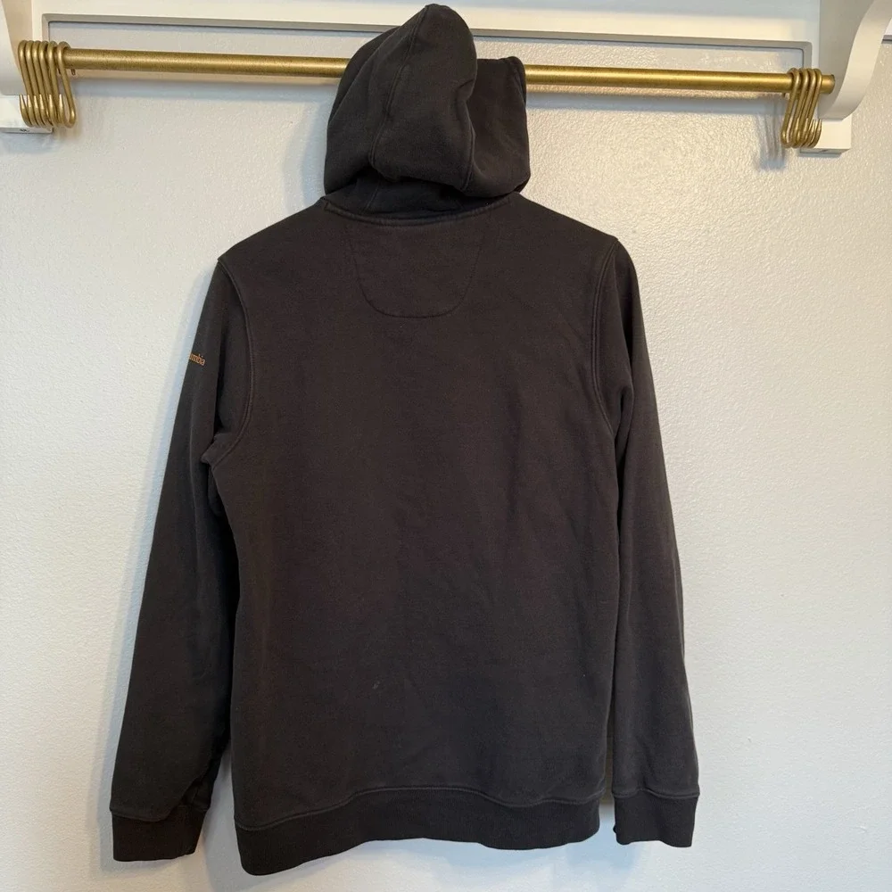 Columbia‎ Texas Longhorn Mens Small Hoodie Black Faded Pullover Sweater Jacket